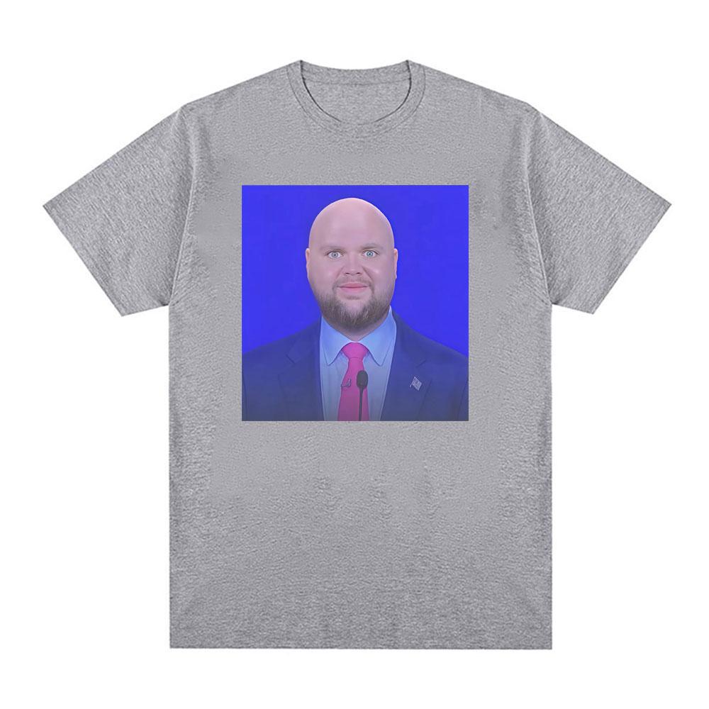 JD Vance Meme Glatzer Babygesicht Lustiges T-Shirt Herren Damen Mode Humor Gothic Übergroßes T-Shirt Baumwolle Lässig Kurzarm T-Shirt