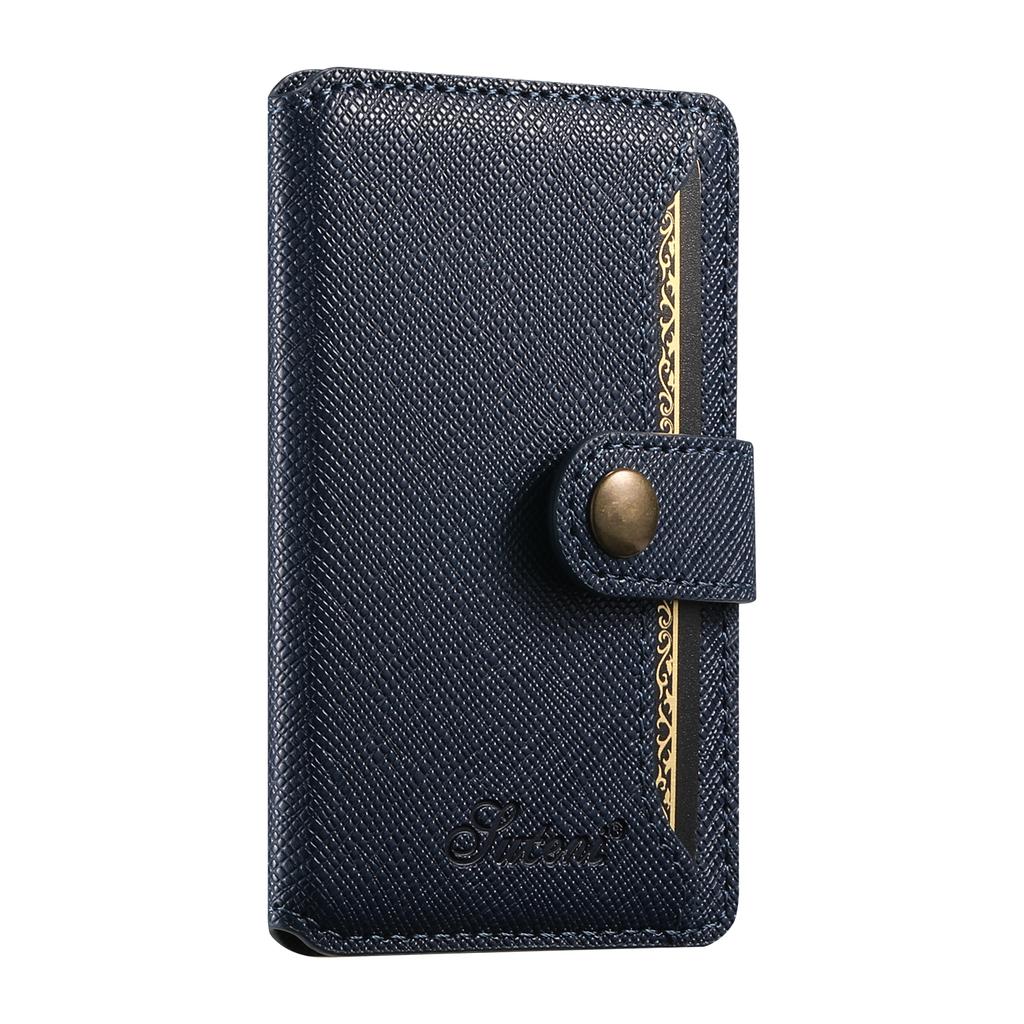 SUTENI H20 For iPhone 16 Pro Magnetic Case Cross Texture Phone Back Cover with Detachable Card Holder