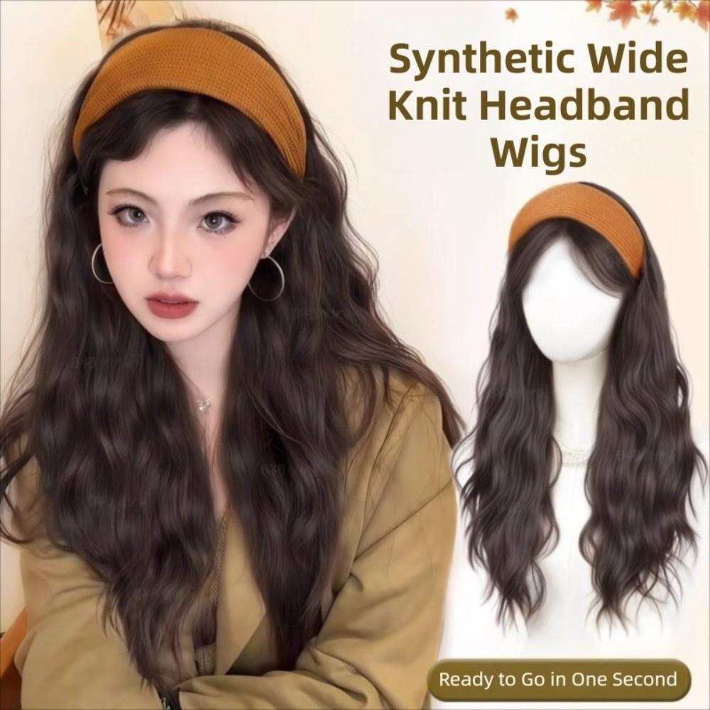 Hair Hoop Half Headband Wig Hairpieces Long Wavy Curly Hair  Party