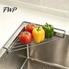 Dishwashing Tool Organizer Corner Sink Stainless Steel Triangular Shelf, Rustproof Compact Wire Kitchen Rack, Space Saving Utensil Drying Rack