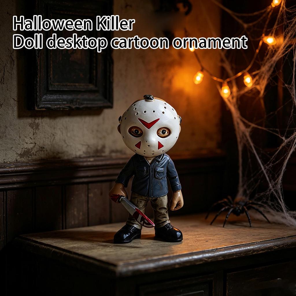 Halloween Themed Scary Action Figure Desk Decoration Ornament