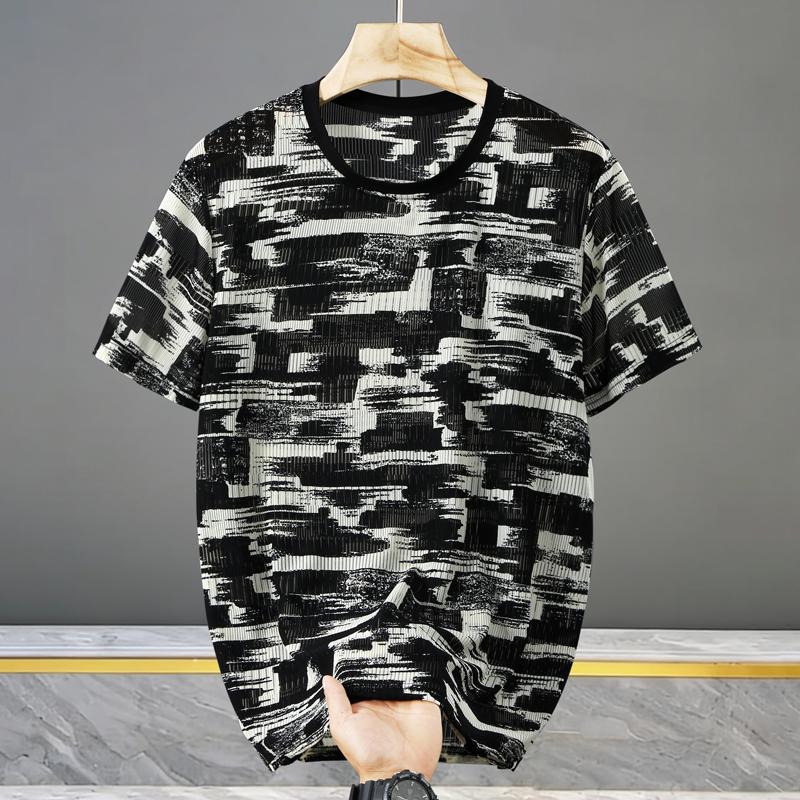 

Men s Plus Size Lightweight Graphic T-Shirt, Casual Short Sleeve Top (5XL-13XL) 13XL(170kg-180kg)