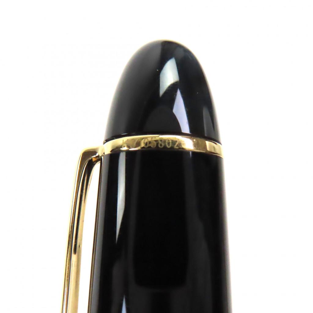 Excellent MONTBLANC Fountain Pen Meisterstück 149 White Star Black Gold 18K Mens Used