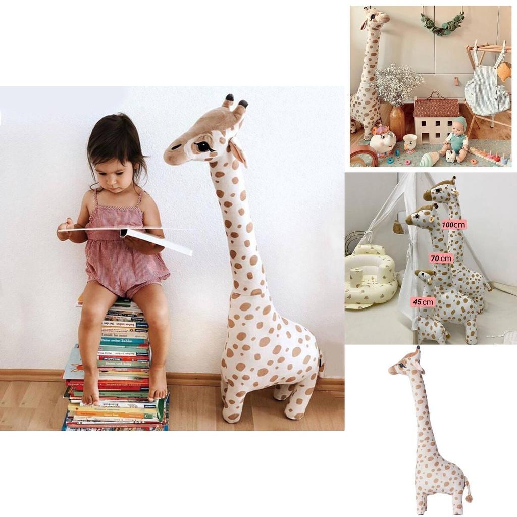 Cute Giraffe Plush Toy Sleeping Pillow For Kids Bedroom Decor And Nap Support