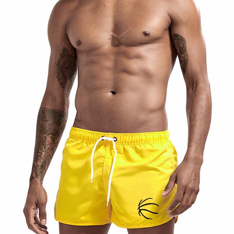 

2026 Новый мужской купальник Maillot De Bain Boy Купальные костюмы Боксеры Быстросохнущие Шорты Плавки Мужской купальник Серфинг Banadores M жёлтый