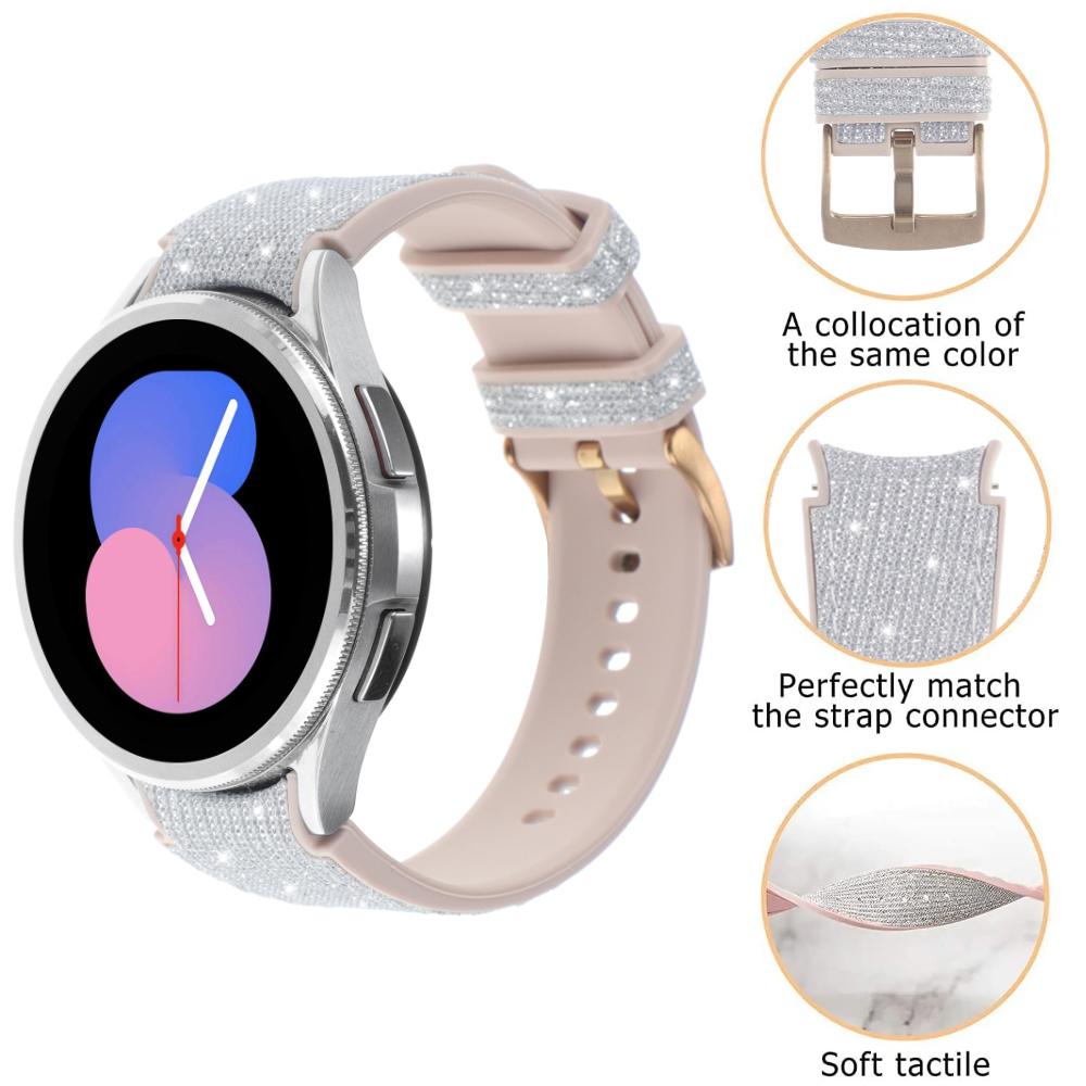 No Gaps Band For Samsung Galaxy Watch 7 40mm/44mm Glitter Gradient Color Bracelet Galaxy Watch7 FE 6 4 Classic/5 Pro 45mm 43mm 46/47mm Silicone Strap