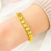 Love Heart Golden Bracelet Flower Chinese Style Bangles Vintage Hollow Bracelet  Ladies