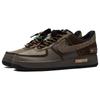 Nike Air Force 1 Slip Resistant Abrasion Resistant Low Top Skateboard Shoes Unisex Black Umber DV0788-001(TeamH-S-BOX)