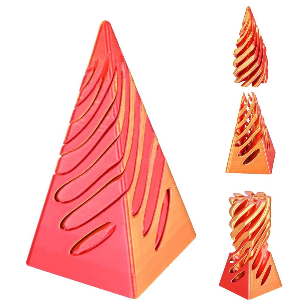 11CM 3D Printed Spiral Fidget Toys Decompression Spinning Three-Dimensional Structure Fingertip Dual Color Stress Relief Toy