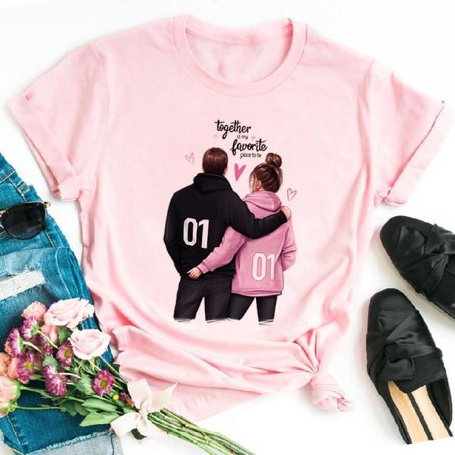 Buy Couple T -Shirt Couple Printing 