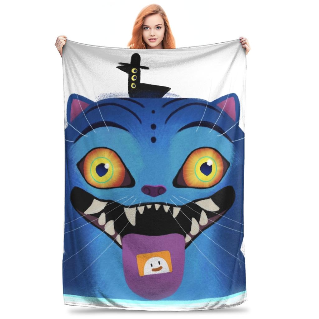 KPop Dämonenjäger Huntrix Decken Flanell Herbst/Winter Tragbare Weiche Überwürfe für Bettwäsche Couch Tagesdecken