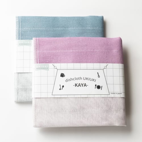 Hassho UKIUKI Dishcloth and Towel Holder, Made in Japan, Lilac and Blue-Gray, Set of 6, 35cm, for Kayafukin (Cheesecloths)