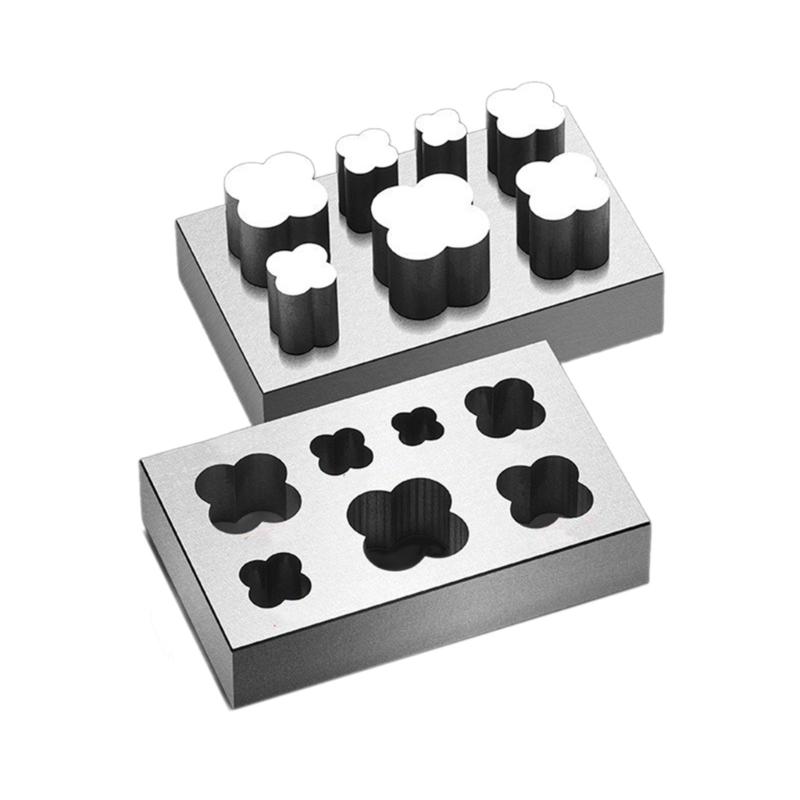 Professional Steel Mold Punch Set Jewelry Clasps Making Molds Necklace Lock Crafting Tool Steel Texture for Jewelry