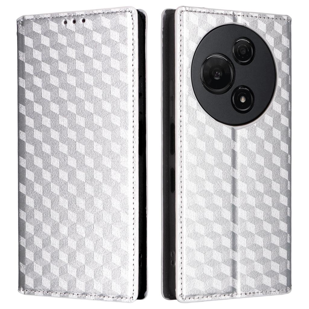 For TCL 60 NxtPaper 4G Case Wallet Rhombus Imprinted Leather Phone Cover