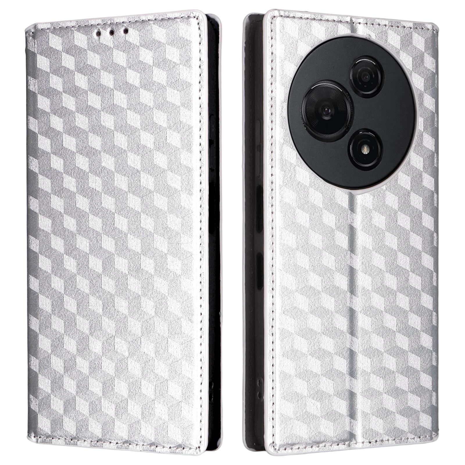 

For TCL 60 NxtPaper 4G Case Wallet Rhombus Imprinted Leather Phone Cover A