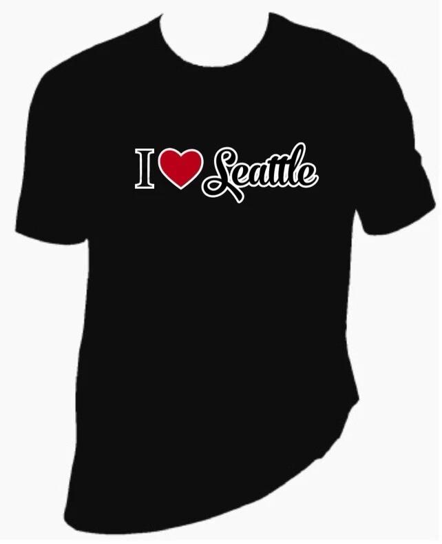

I Love Seattle WA unisex T-Shirt 100% Cotton Premium Tee S,M,L,XL,XXL L