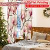 Flat Printing Magnolia Window Curtains Versatile Fabric Decorations Outdoor Living Room Curtain Set Of 2 Modern Made Polyester Washable Great Ready