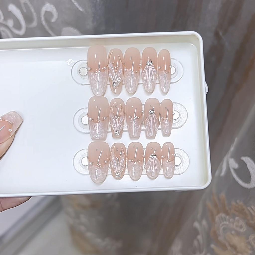 Hand-woven Armor Mermaid Story Three-dimensional Shell Hand-painted Fishtail Cat Eye Style Pure Temperament Manicure Stick