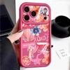 Shockproof Phone Case For iPhone 17 Pro Max Pink Cartoon Floral Pattern Silicone Cover For iPhone 16 Pro Max Cover iPhone 15 14 13 12 11 16E Air