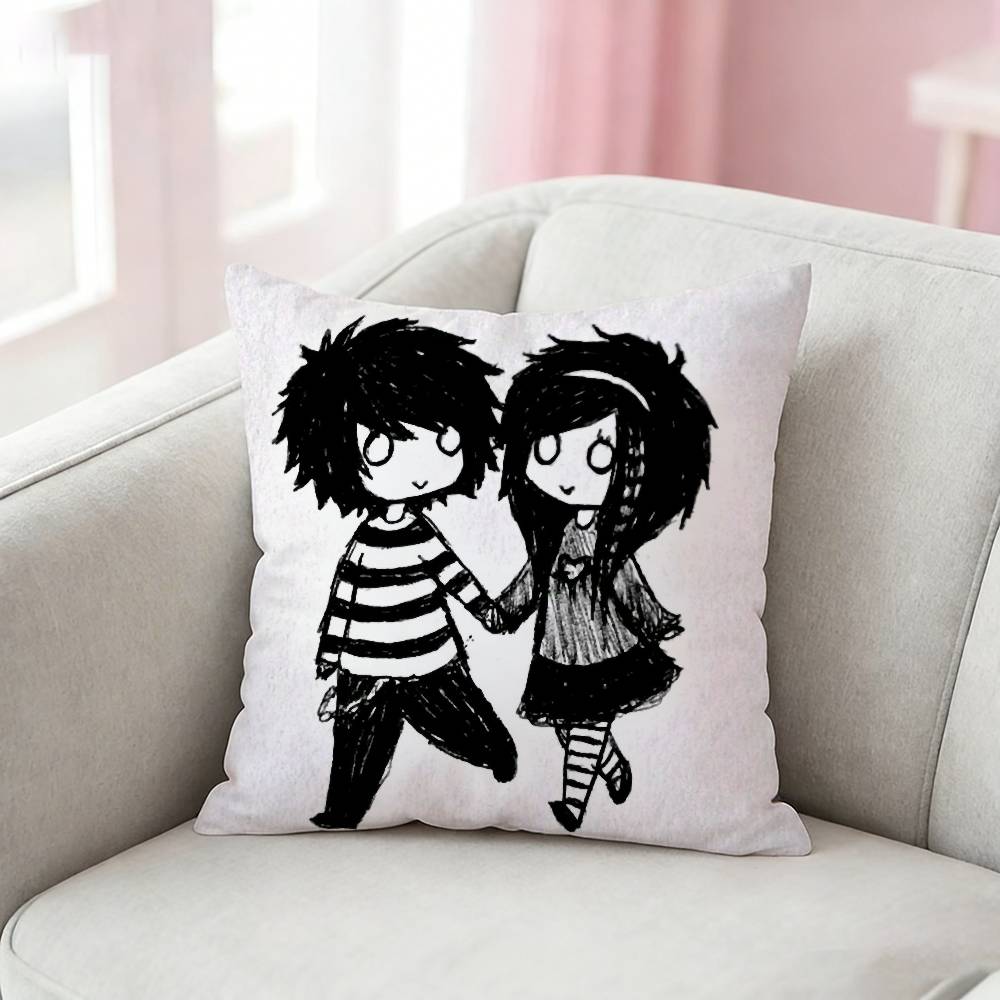 Emo Subculture Art Pillow Case For Sofa Living Room Home Office Decor Protective Cover