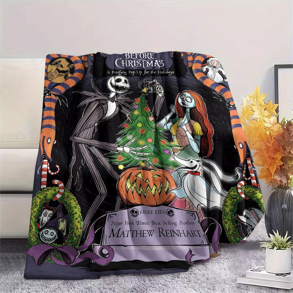 Nightmare Before Christmas printing Flannel Blanket Bedroom Sofa Camping Warm blanket Gifts for family and friends-MJ020