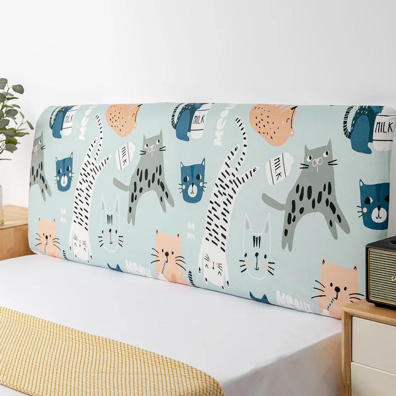 Nordic Cartoon Cat's Paw Bed Head Soft Dust Cover Full Enclosed Elastic Dust-proof Bed Head Cover/ Protective Cover