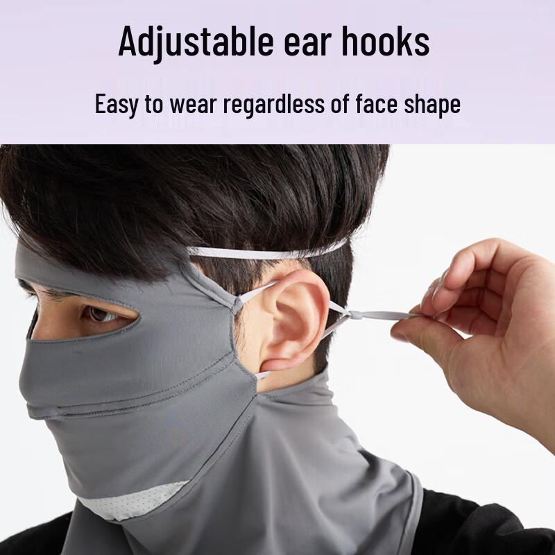 MEET SUNNY Ice Silk Sun Protection Face Mask with Neck Guard