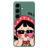 For Samsung Galaxy S25+ Case Cute Kid Pattern Printing Straight Edge TPU Phone Back Cover