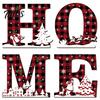 Holiday Atmosphere Home Accents 4Pcs/Set Rustic HOME Sign, Christmas Wooden Wall Decor 2D Flat Decorative Seasonal Signs for Door Snowflake