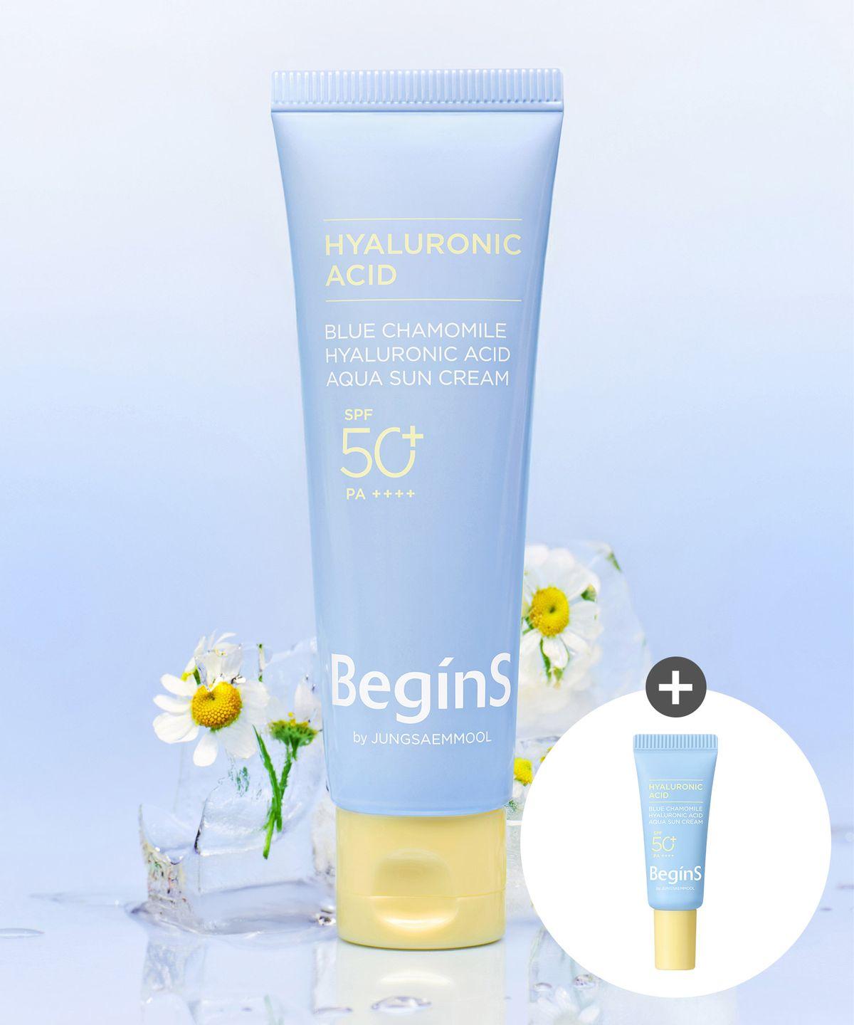 Blue Chamomile Hyaluronic Acid Moisture Sun Cream (Free Gift: 5ml Moisture Sun Cream)