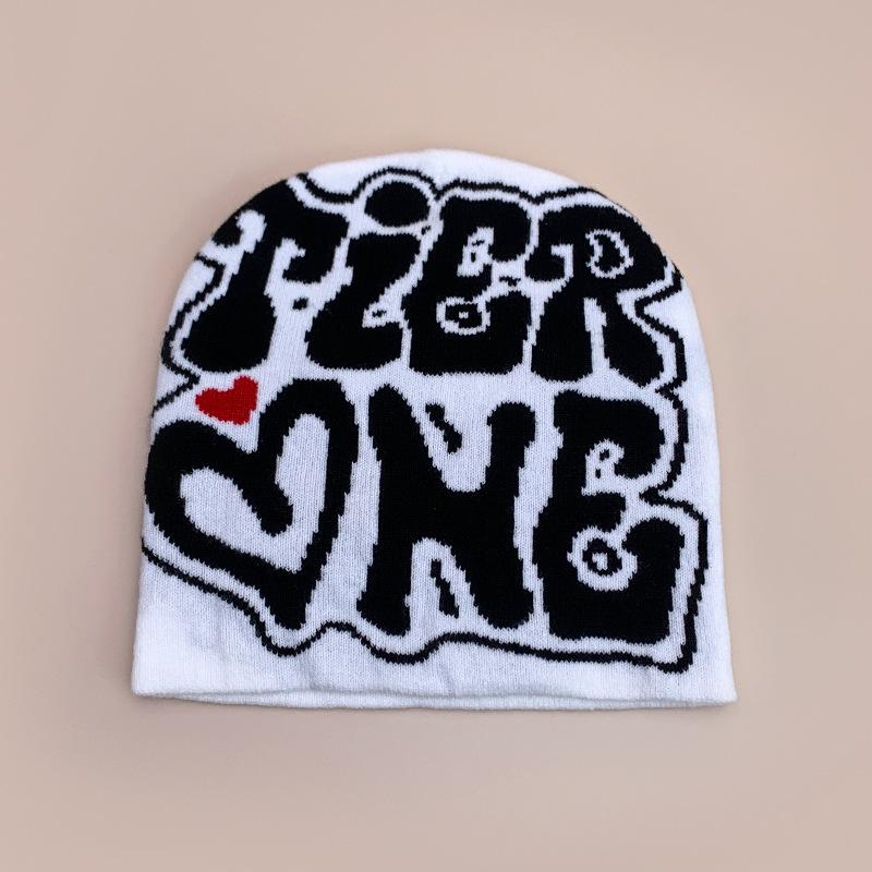 Love Letter Jacquard Knitted Hat For Men And Women Warm Street Hip Hop Pullover Hat