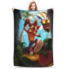 Superweiche Crashs Bandicoots Cartoon-Kuscheldecke Premium Flanell-Fleece Leichte Videospiel-Bettdecke Gemütliche Tagesdecke