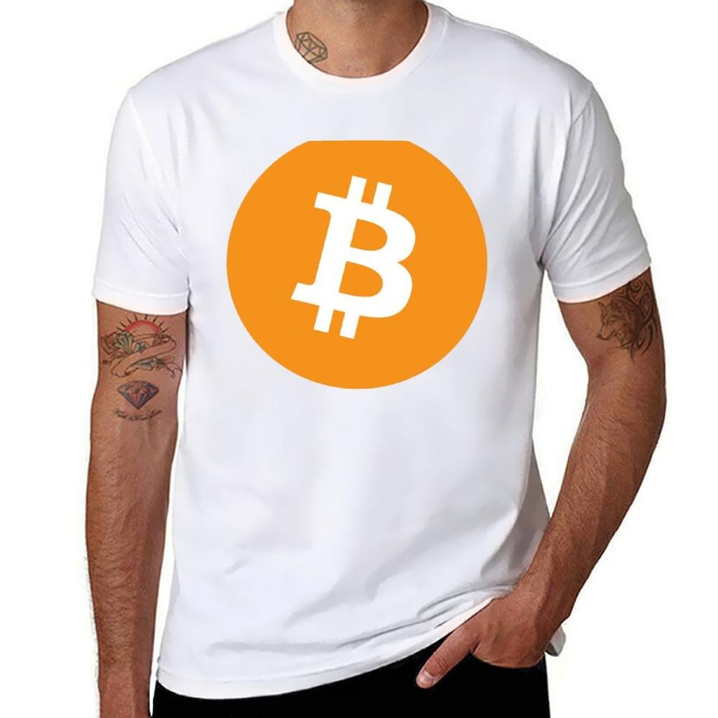 Bitcoin Logo Orange Cryptocurrency Trader Miner Unisexs Unisexs Tshirt Retro Graphic Print Tshirt