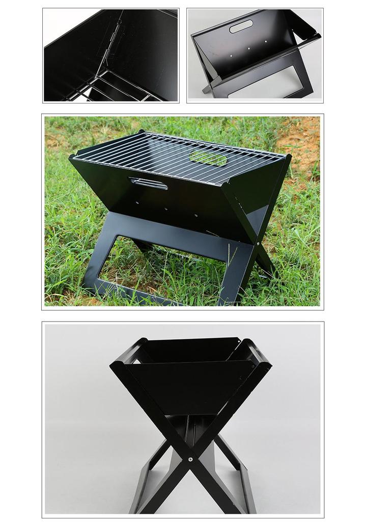 Portable Outdoor Folding Charcoal BBQ Grill and Oven
