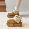 Women's Fur Mouth Large Size Thick Sole Soft Sole Winter Warm Fur One Snow Boots Padded Lined Ankle Boots Non-Slip Hiking Sports Cotton Boots