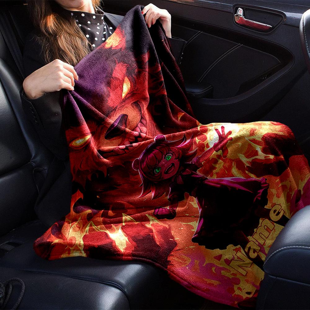 Custom Name League of Legends Theme Printed Blanket - Perfect for Couch, Bed, Travel & Outdoor Use | Machine Washable, Cozy & Durable.