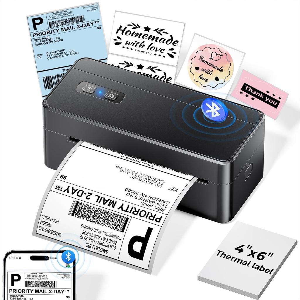 Phomemo Express Printer: Portable Wireless Thermal Label Maker, Inkless and Mobile Phone Compatible.