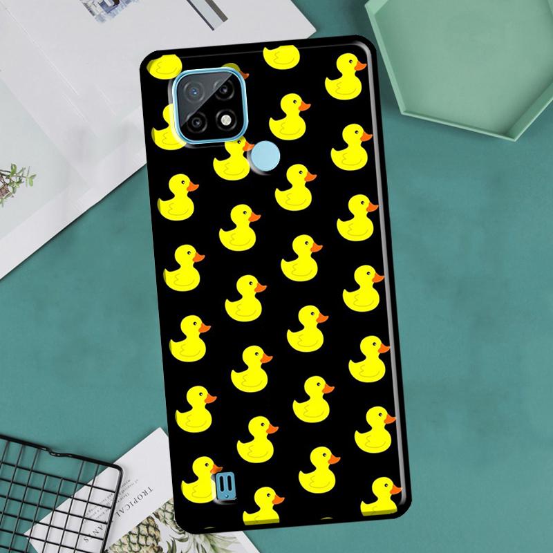 Kwaii Yellow Duck For Realme GT Neo 2 3 Master 8i 9i 8 9 Pro Plus C35 Case For OnePlus 9 10 Pro 9R 10R Nord2