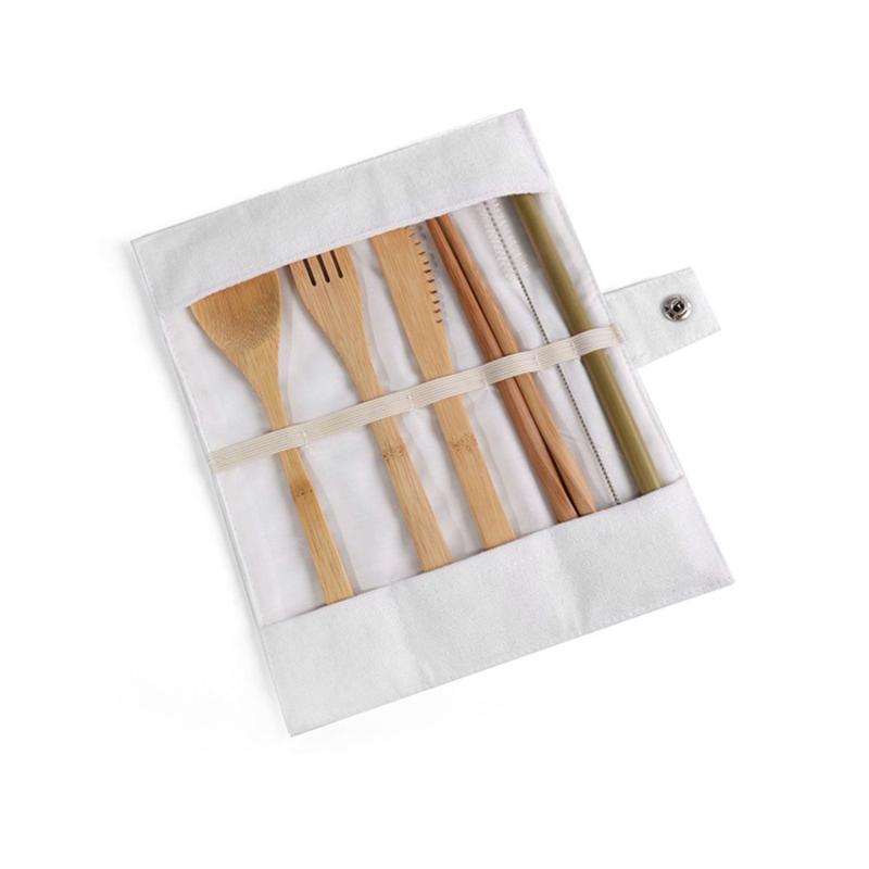 Wooden Spoons And Chopsticks Bamboo Cutlery Set Bamboo Knife Fork And Spoon Student Cutlery, Outdoor Wooden Portable Set