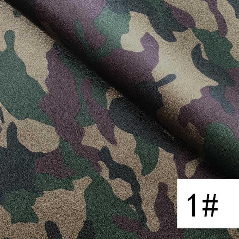 100*138cm Camouflage Faux Leather Artificial PU Leather Fabric For Upholstery Background Wall Sliding Door Furniture Material