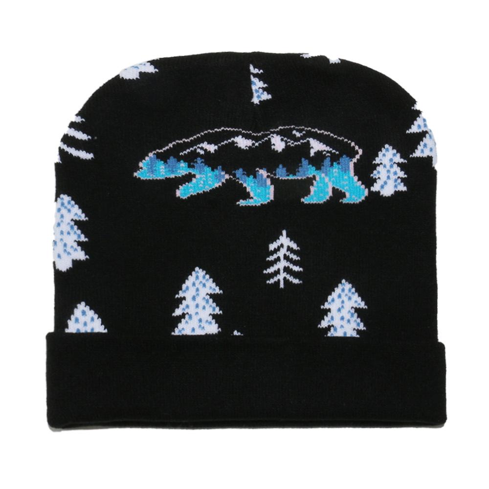 Autumn and winter new wool hat women's casual versatile cute colored love jacquard knitted hat couple