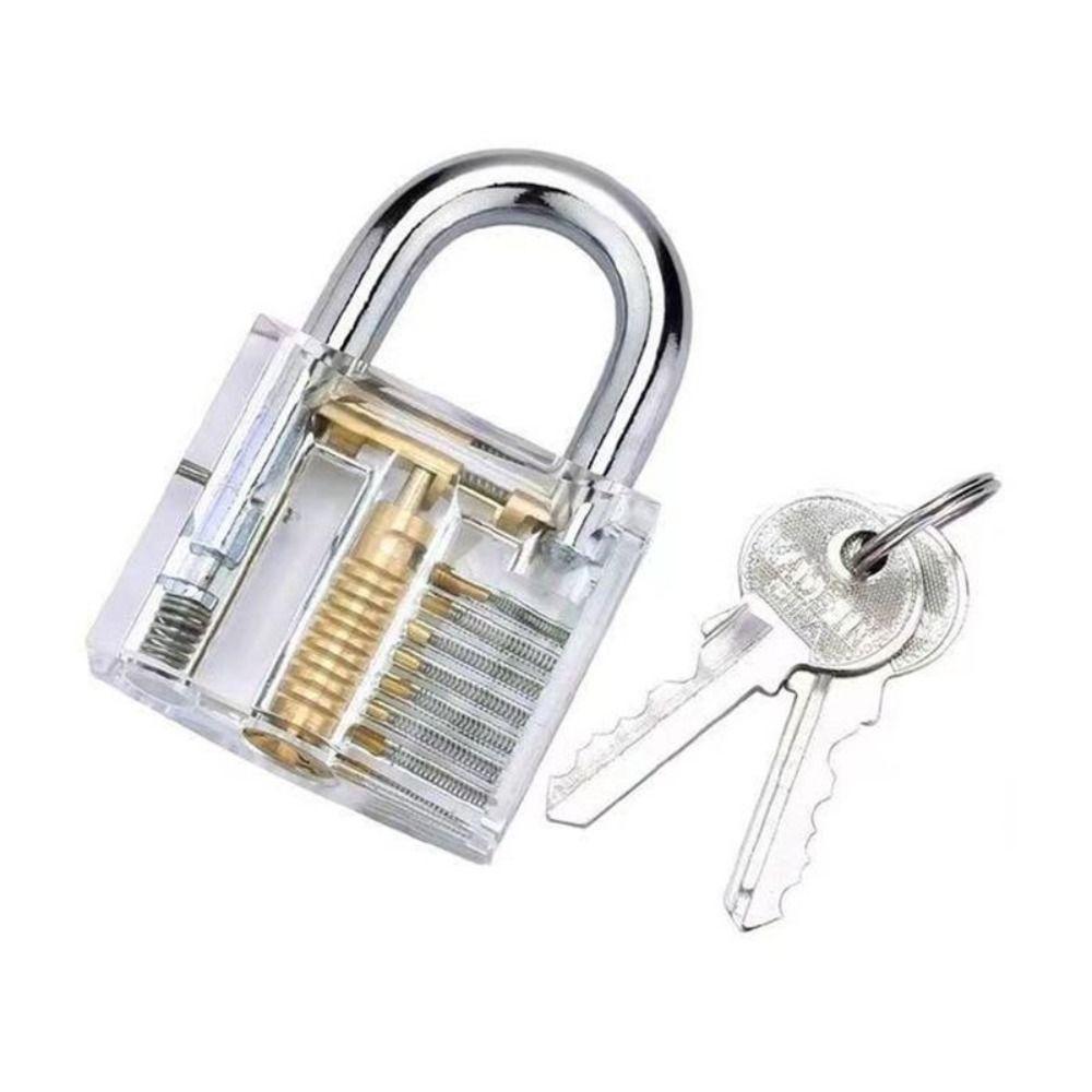 Padlock Pickproof Transparent Lock Transparent Locksmith Training Tools  Home