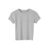 Basic Short Sleeve T Shirt Pullover Slim Crop Tops Solid Color Tees Shirts Women  Summer