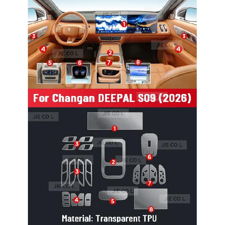 For DEEPAL S09 2026 Car interior Protection Central Control Screen Transparent TPU Navigation Anti Scratch GPS Film