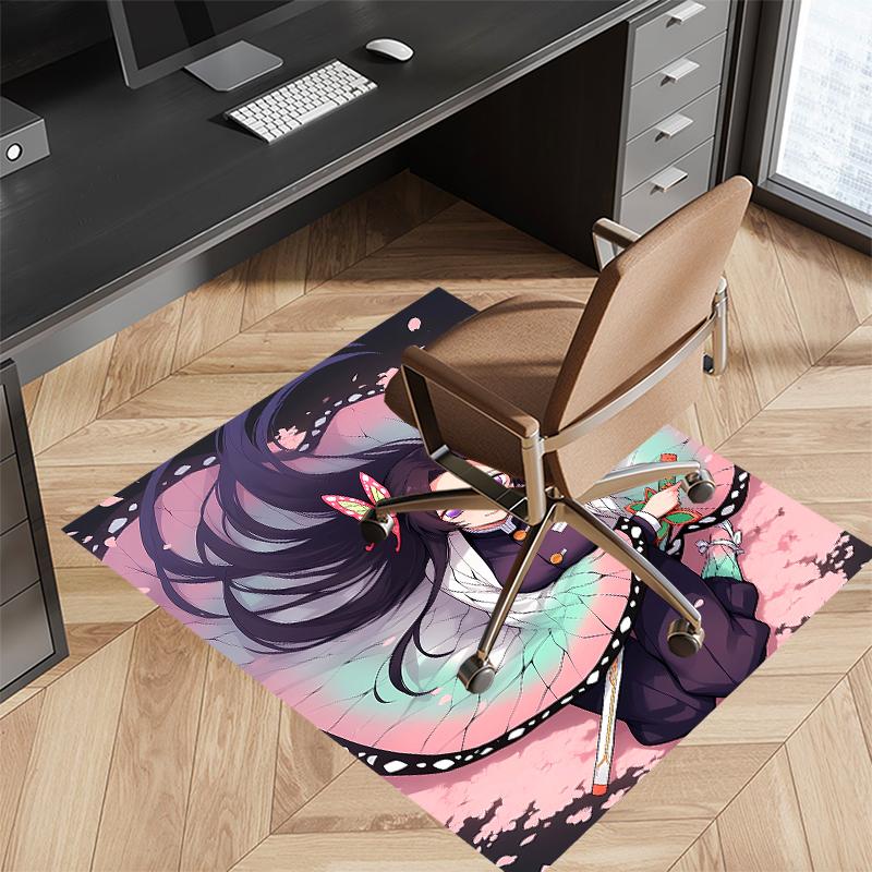 1pc Demon Slayer characters2 Print Area Rug - Soft, Washable Non-Slip Indoor Mat for Office Chairs, Living Room, Home Office Decorative Rug