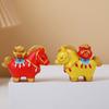 Yousheng Chinese Style Horse Statue Golden Ingot Lucky Bag Persimmon Copper Coin Cartoon Pony Figurine Desktop Feng Shui Decoration Ornament
