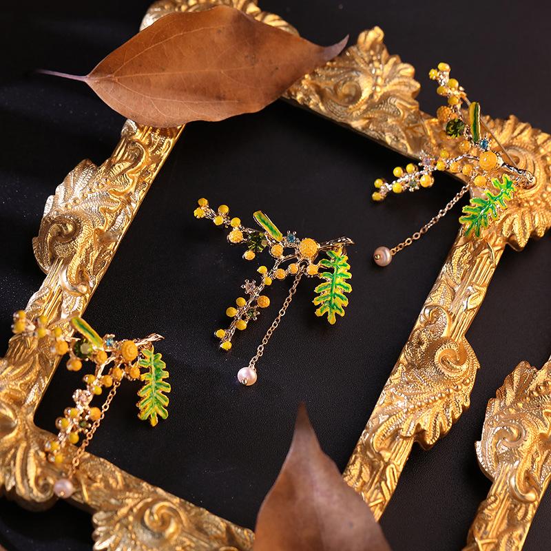 Senior brosjer blomst blad brosje pins for kvinner dress anheng mote brosjer smykker