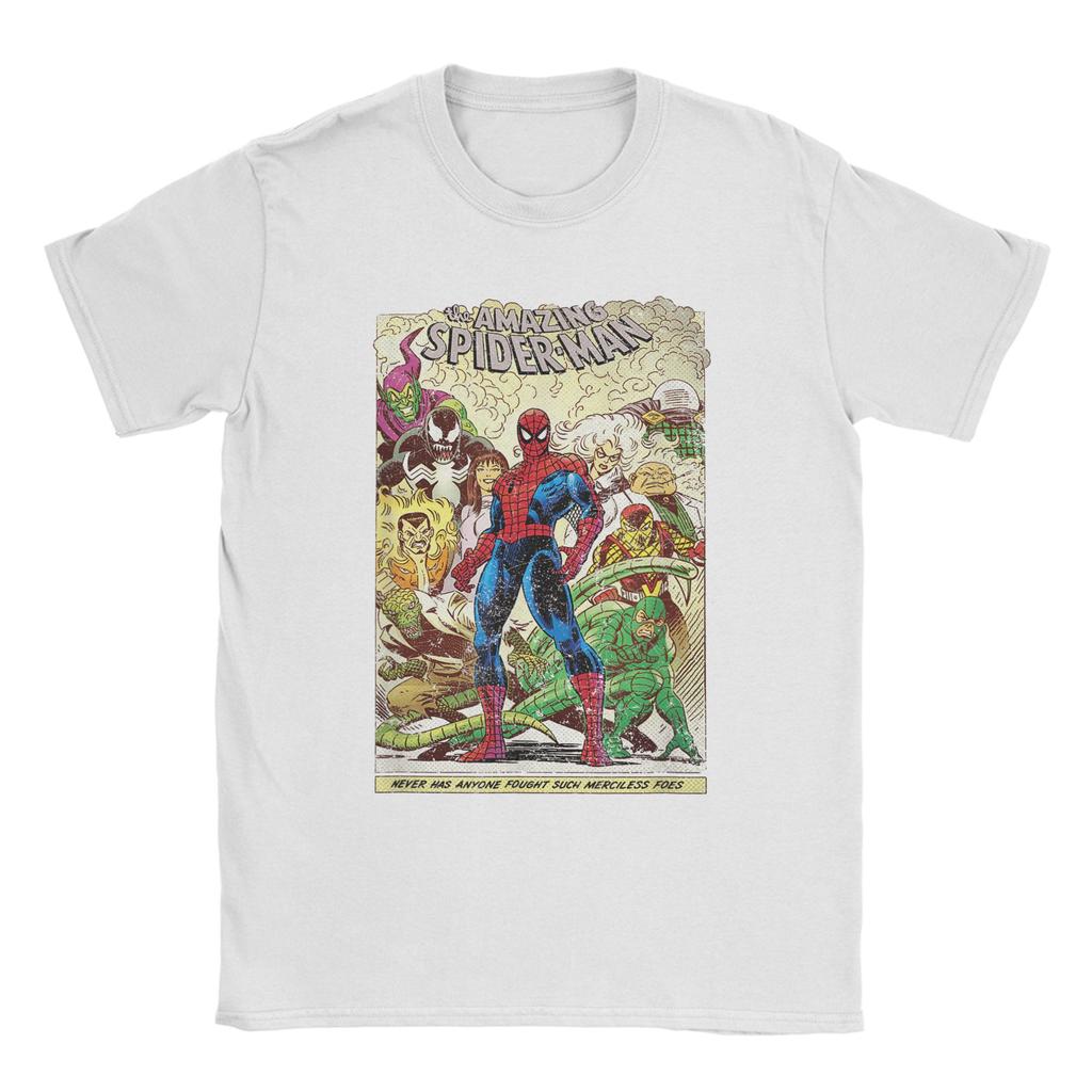 2026 New Amazing Spider-Man Comic Funny Novelty Print Fashion Men's Casual Crew Neck Loose Short Sleeve T-Shirt