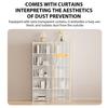 5 Layers Household Dustproof Bookshelf Living Room Multi-layer Storage Cabinet Simple Assembly Wardrobe Closet Organizer Shelf