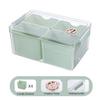Box Bins Clear with 4 Detachable Refrigerator Storage Lid Large Capacity Rectangle Fridge Vegetables